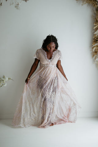SPRING SALE- Rose Dyed Fairytale Dress
