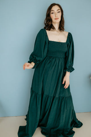 The Fable Dress - Blue + Teal , Ready To Ship