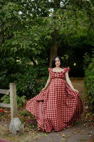 The Solstice Dress- Plaid / Black - sleeve adjustable dress