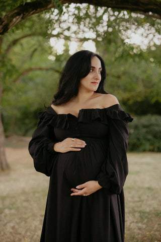 The Solstice Dress- Plaid / Black - sleeve adjustable dress