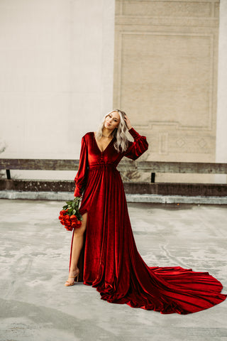 Ivy Dress - Deep Red
