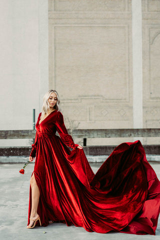 Ivy Dress - Deep Red