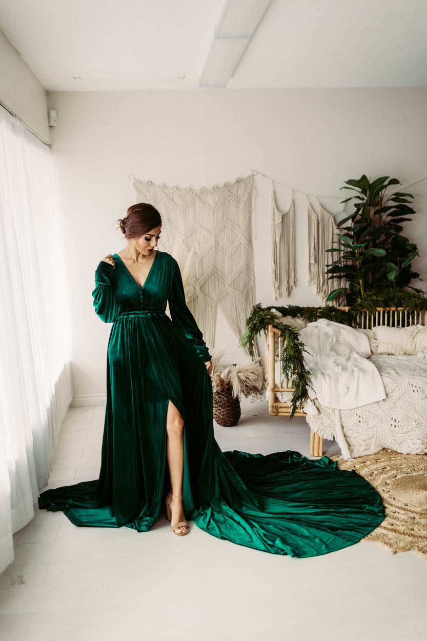 Ivy Dress Emerald Green – Flutter Dress