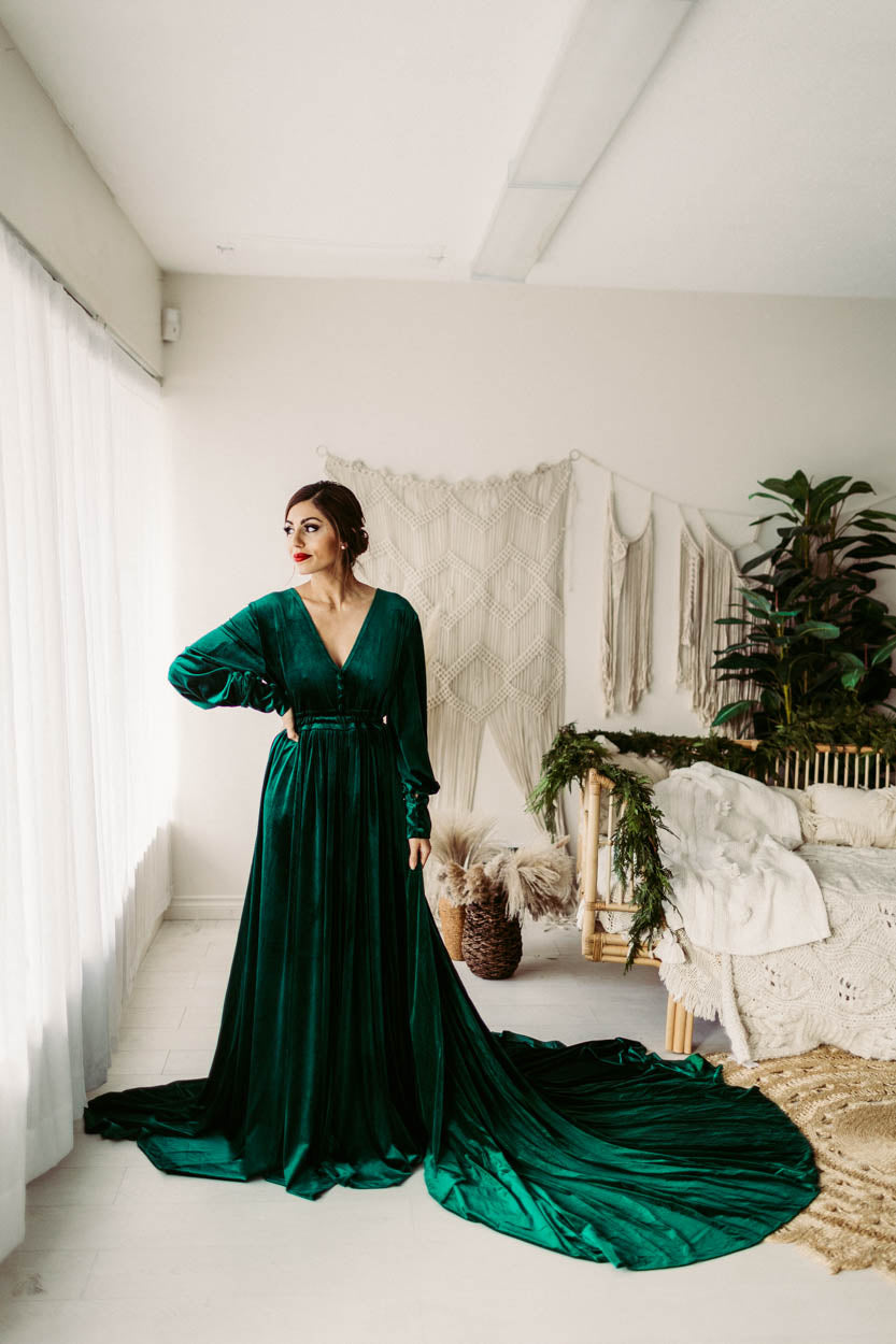 Ivy Dress - Emerald Green Flutter Dress Ivy Dress - Emerald Green Flutter Dress