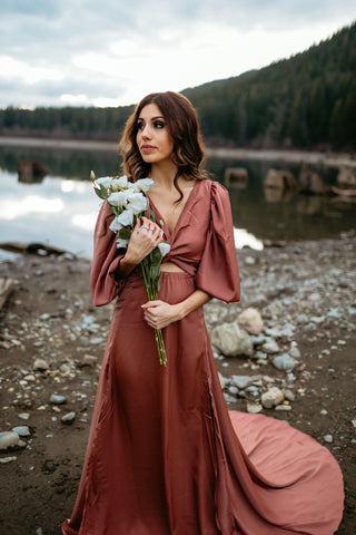 Cliffside Dress- Rose Gold