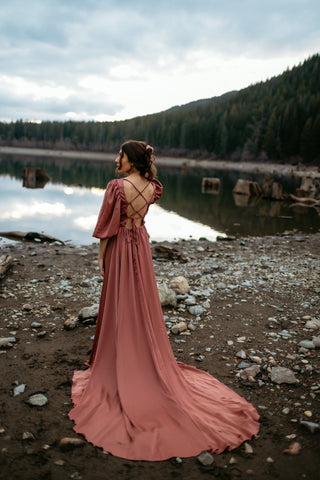 Cliffside Dress- Rose Gold