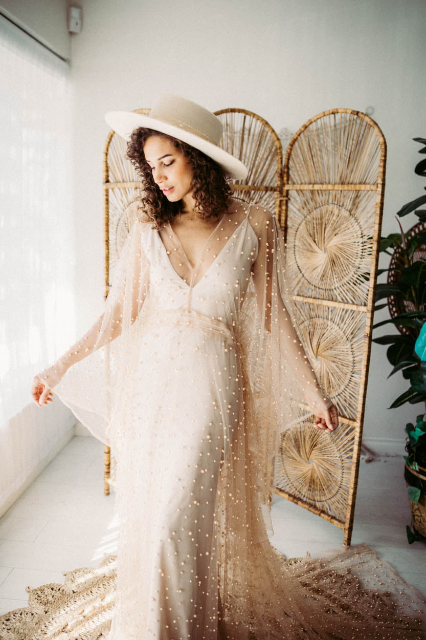 pearl dress Butterfly S / In-stock character moment. Pearl Dress - Gold and